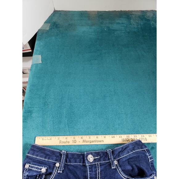 Apt 9 Jeans Size 4 Womens Blue Pants Stretch Denim Ladies Mid Rise Capri - Picture 8 of 11